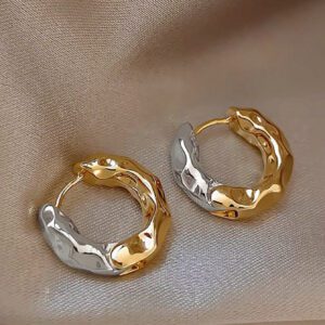 1 paire Clip Français Personnalisé Vintage Minimaliste Cuivre Dames' Oreille