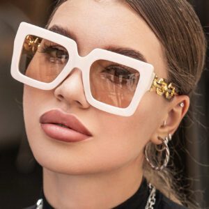 Lunettes de soleil surdimensionnées femmes Y2K, mode vintage classique, décoration, protection UV pour utilisation extérieure, voyage, plage, vacances. Accessoires de plage pour femmes, lunettes de soleil, lunettes de soleil teintées