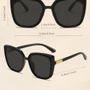 1 paire de lunettes de mode pour femmes, convenant à une utilisation quotidienne. Accessoires de plage pour femmes. Lunettes tendance, basiques pour les tenues femmes automne-hiver. Cadeaux pour une tenue casual d'affaires