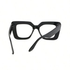 Lunettes carrées de grande taille pour femmes avec monture de lunettes pour la photographie de rue. Accessoires de décoration pour les yeux avec des verres transparents. Accessoires de lunettes pour femmes