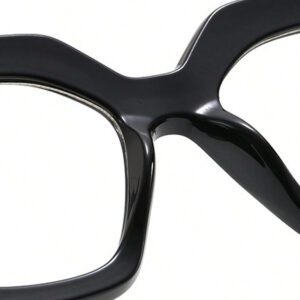 Lunettes carrées de grande taille pour femmes avec monture de lunettes pour la photographie de rue. Accessoires de décoration pour les yeux avec des verres transparents. Accessoires de lunettes pour femmes