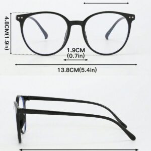 1 pièce Lunettes de mode ovales noires en plastique pour femmes, sans ordonnance, anti-lumière bleue, dans un style américain. Convient à un usage quotidien au bureau et à l'université. Accessoires de lunettes claires pour ordinateur, lecture, jeux, télévision et téléphones. Accessoires de lunettes anti-lumière bleue pour femmes