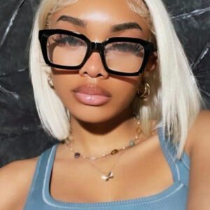 1 pièce Lunettes de lecture à monture carrée avec verres transparents. Accessoires pour lunettes anti-lumière bleue pour femmes et hommes, idéales pour la lecture, le jeu, la télévision et l'ordinateur