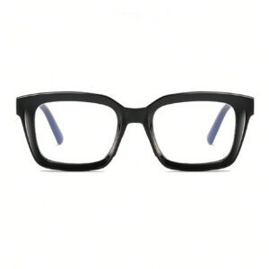 1 pièce Lunettes de lecture à monture carrée avec verres transparents. Accessoires pour lunettes anti-lumière bleue pour femmes et hommes, idéales pour la lecture, le jeu, la télévision et l'ordinateur