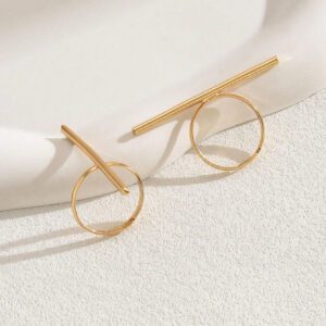 Bagues Minimalistes En Acier Inoxydable Pour Femmes, 2 Pièces, Style Européen Et Américain, Breloque De Rue Décontractée Et À La Mode