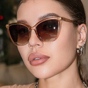 Lunettes de soleil style œil de chat vintage pour femmes, grand cadre plastique mode classique décorative extérieure voyage plage vacances anti-UV lunettes de soleil accessoires de plage pour femmes lunettes de soleil lunettes de soleil nuances