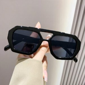 Lunettes de soleil unisexes en plastique de style vintage de pilote, décoration classique à la mode, convenant aux voyages extérieurs, à la plage ou aux vacances, lunettes de protection UV, accessoires de plage pour femmes, lunettes de soleil, abat-jour