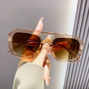Lunettes de soleil unisexes en plastique de style vintage de pilote, décoration classique à la mode, convenant aux voyages extérieurs, à la plage ou aux vacances, lunettes de protection UV, accessoires de plage pour femmes, lunettes de soleil, abat-jour