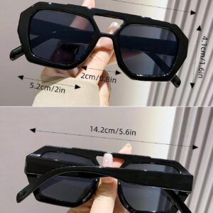 Lunettes de soleil unisexes en plastique de style vintage de pilote, décoration classique à la mode, convenant aux voyages extérieurs, à la plage ou aux vacances, lunettes de protection UV, accessoires de plage pour femmes, lunettes de soleil, abat-jour