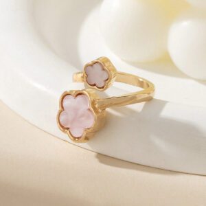 1 Bague En Métal Ouverte Douce Et Élégante Pour Femmes, Réglable, Cadeau De Saint-valentin