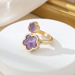 1 Bague En Métal Ouverte Douce Et Élégante Pour Femmes, Réglable, Cadeau De Saint-valentin
