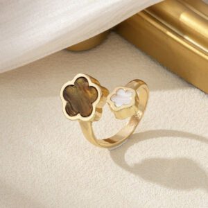 1 Bague En Métal Ouverte Douce Et Élégante Pour Femmes, Réglable, Cadeau De Saint-valentin