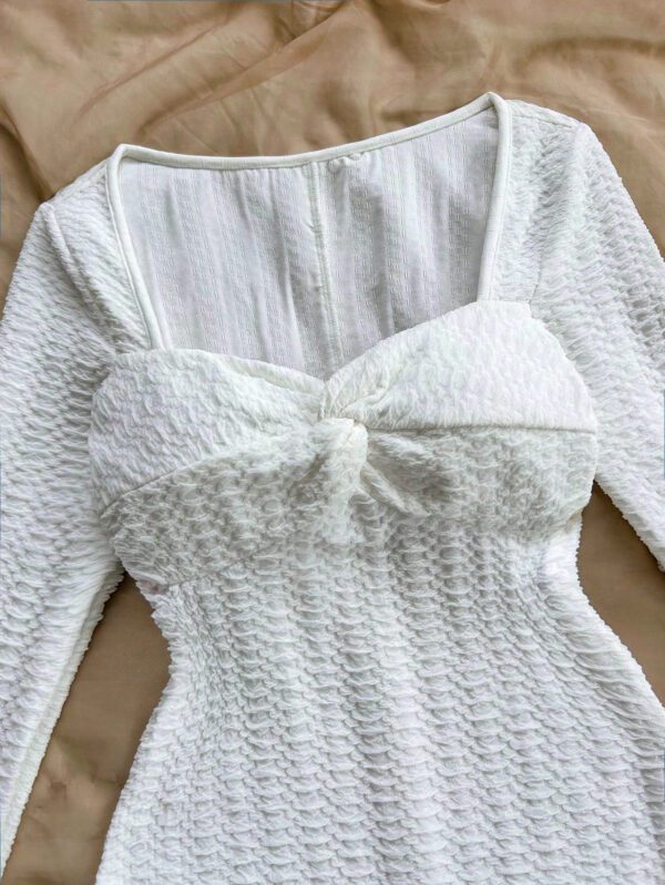 SHEIN WYWH Combinaison-short casual à manches longues avec torsade – Image 11
