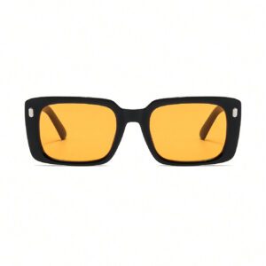 1 pièce Lunettes de soleil carrées à petites montures pour femmes, à la mode, de couleur orange, résistantes aux UV, accessoires de plage pour femmes. Lunettes de soleil parfaites pour les sweaters, jeans, pantalons de survêtement, hoodies, vestes, robes et chemises à manches longues. Idéal pour la Saint-Valentin