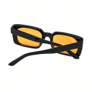 1 pièce Lunettes de soleil carrées à petites montures pour femmes, à la mode, de couleur orange, résistantes aux UV, accessoires de plage pour femmes. Lunettes de soleil parfaites pour les sweaters, jeans, pantalons de survêtement, hoodies, vestes, robes et chemises à manches longues. Idéal pour la Saint-Valentin