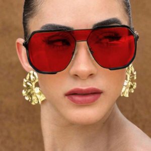 1 pièce Lunettes mode à monture carrée mi-cadre. Accessoires polyvalents, vintage pour les sorties, les vacances à la plage. basique pour les tenues d'hiver et d'automne pour femmes, affaires décontractées, cadeaux