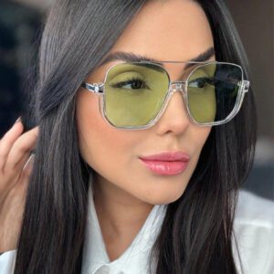 1 pièce Lunettes mode à monture carrée mi-cadre. Accessoires polyvalents, vintage pour les sorties, les vacances à la plage. basique pour les tenues d'hiver et d'automne pour femmes, affaires décontractées, cadeaux