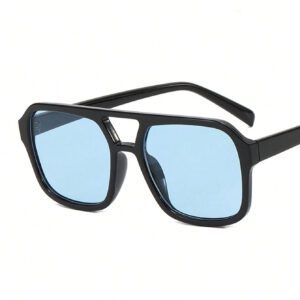 1 pièce Lunettes de soleil carrées avec personnalité, accessoires de mode classiques pour femmes. Lunettes de soleil pour tenues décontractées et professionnelles, idéal comme cadeau pour l'automne et l'hiver.