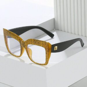 surdimensionnées à monture chat en acrylique transparent avec verres dégradés de couleur gelée. Accessoires de lunettes décoratives pour fête et bal des finissants. Lunettes anti-lumière bleue pour femmes