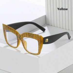 surdimensionnées à monture chat en acrylique transparent avec verres dégradés de couleur gelée. Accessoires de lunettes décoratives pour fête et bal des finissants. Lunettes anti-lumière bleue pour femmes