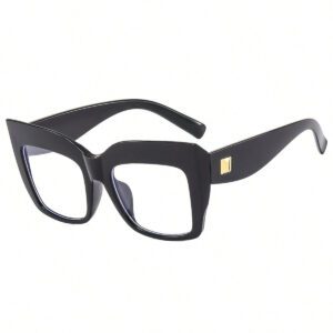 surdimensionnées à monture chat en acrylique transparent avec verres dégradés de couleur gelée. Accessoires de lunettes décoratives pour fête et bal des finissants. Lunettes anti-lumière bleue pour femmes