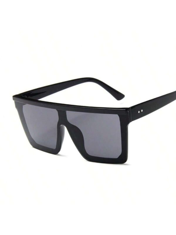 1 paire de nouvelles lunettes de soleil de mode grandes montures noires pour femmes, accessoires de plage, lunettes de soleil – Image 2