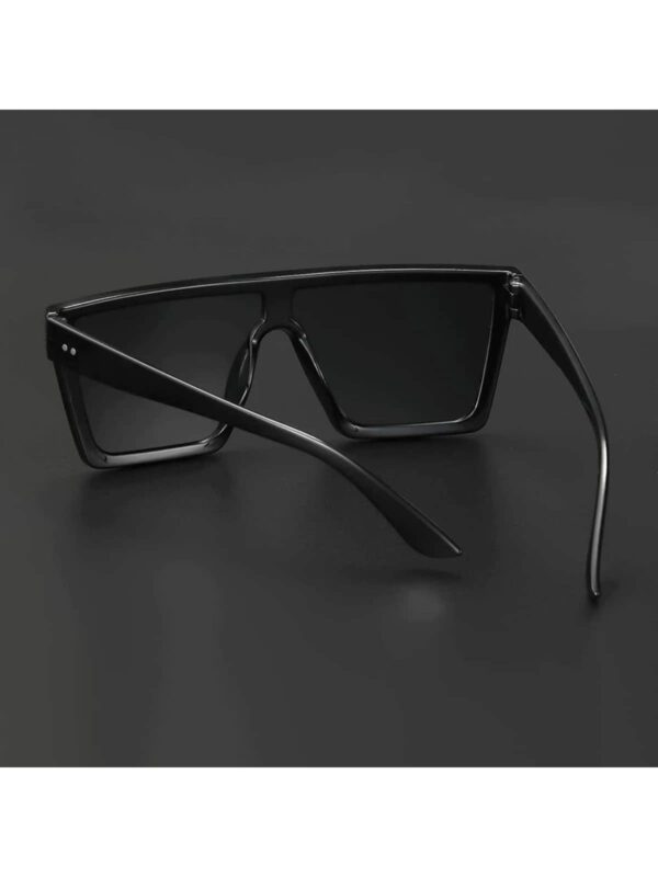 1 paire de nouvelles lunettes de soleil de mode grandes montures noires pour femmes, accessoires de plage, lunettes de soleil – Image 6