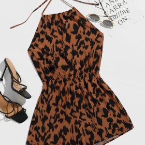 SHEIN VCAY Combishort avec imprimé et nœud