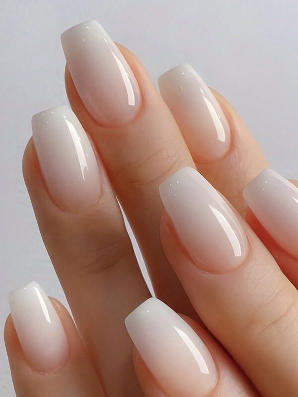 24 pièces Ongles faux longs en forme de cercueil avec paillettes sequins, couverture complète, rose, idéal pour les fêtes, la danse, les ongles press on pour un usage quotidien, fournitures de manucure – Image 2