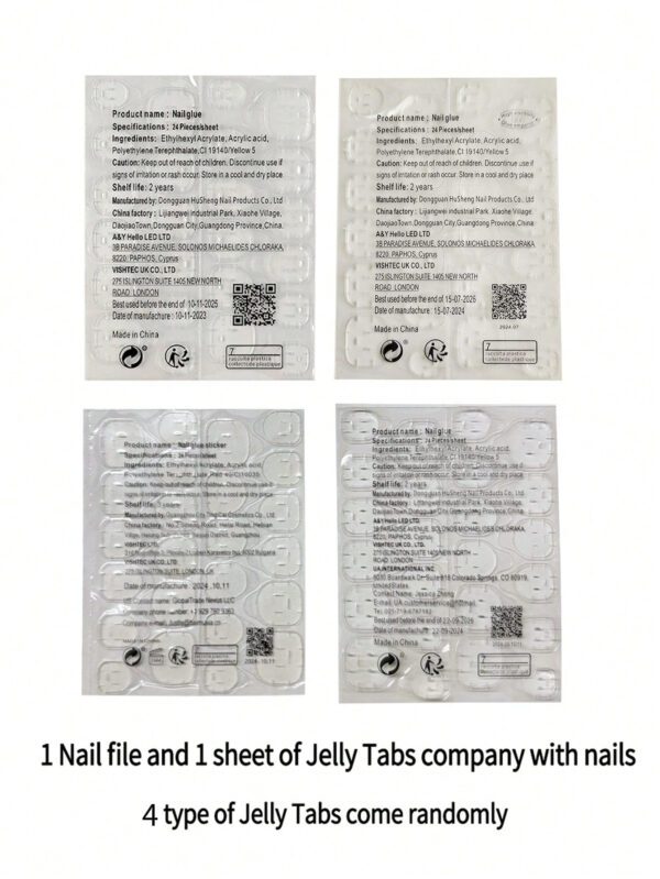 24 pièces Ongles faux longs en forme de cercueil avec paillettes sequins, couverture complète, rose, idéal pour les fêtes, la danse, les ongles press on pour un usage quotidien, fournitures de manucure – Image 11