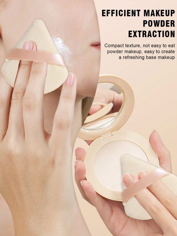 24 pièces/15 pièces/8 pièces/5 pièces Éponges de maquillage triangulaires, douces et faciles à mélanger pour la poudre pour le visage, la poudre pour le corps et le mélange de fond de teint. Ensemble d'outils de maquillage de beauté – Image 10