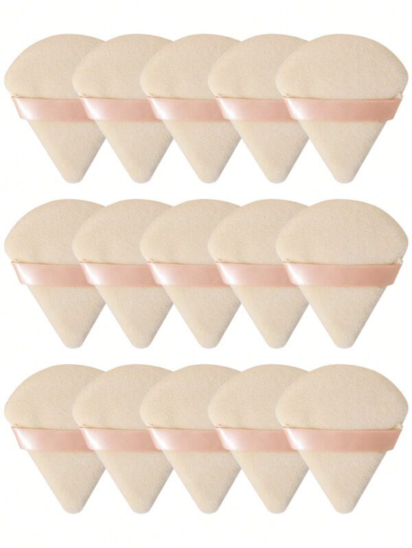 24 pièces/15 pièces/8 pièces/5 pièces Éponges de maquillage triangulaires, douces et faciles à mélanger pour la poudre pour le visage, la poudre pour le corps et le mélange de fond de teint. Ensemble d'outils de maquillage de beauté – Image 14