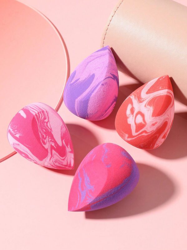 4 pièces Éponge de maquillage, convient pour le correcteur en crème et en poudre, applicateur de poudre libre pour le maquillage liquide – Image 10