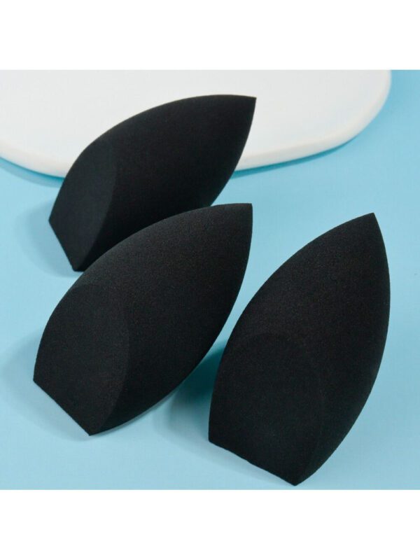3 pièces Lot d'éponges de maquillage réutilisables sèches et humides, applicateur cosmétique doux pour poudre, liquide, fixation du maquillage, convient aux hommes et aux femmes, indispensable portable pour la vie quotidienne et les voyages – Image 2