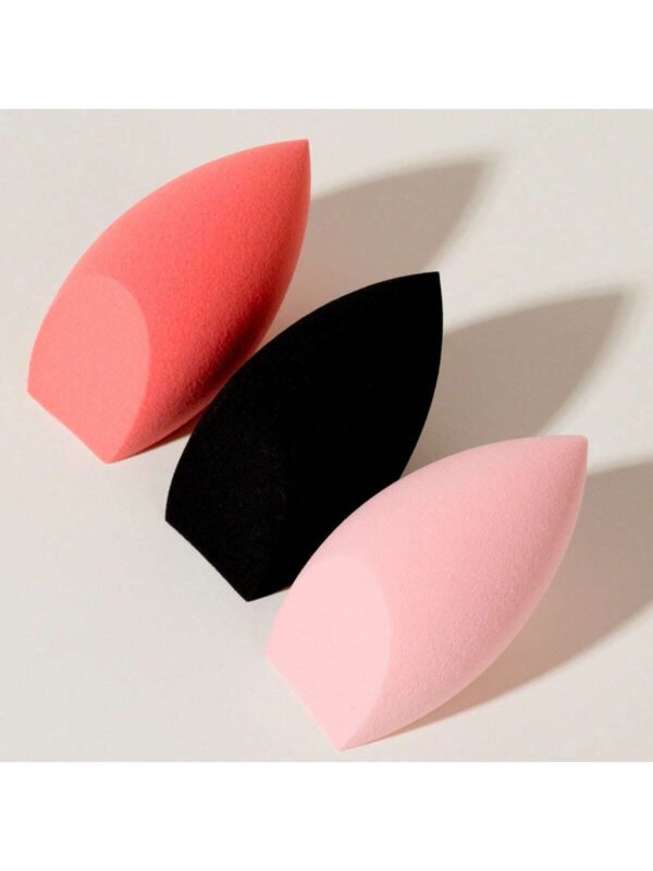3 pièces Lot d'éponges de maquillage réutilisables sèches et humides, applicateur cosmétique doux pour poudre, liquide, fixation du maquillage, convient aux hommes et aux femmes, indispensable portable pour la vie quotidienne et les voyages – Image 3