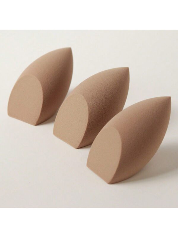 3 pièces Lot d'éponges de maquillage réutilisables sèches et humides, applicateur cosmétique doux pour poudre, liquide, fixation du maquillage, convient aux hommes et aux femmes, indispensable portable pour la vie quotidienne et les voyages – Image 5