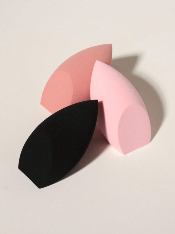 3 pièces Lot d'éponges de maquillage réutilisables sèches et humides, applicateur cosmétique doux pour poudre, liquide, fixation du maquillage, convient aux hommes et aux femmes, indispensable portable pour la vie quotidienne et les voyages – Image 6