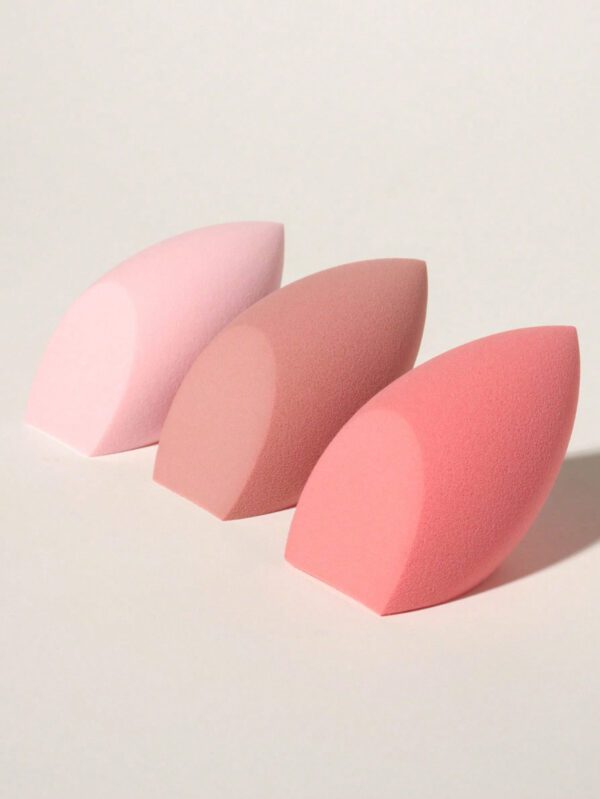 3 pièces Lot d'éponges de maquillage réutilisables sèches et humides, applicateur cosmétique doux pour poudre, liquide, fixation du maquillage, convient aux hommes et aux femmes, indispensable portable pour la vie quotidienne et les voyages – Image 7