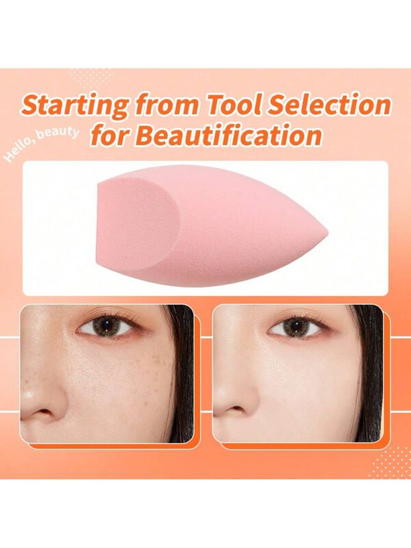 3 pièces Lot d'éponges de maquillage réutilisables sèches et humides, applicateur cosmétique doux pour poudre, liquide, fixation du maquillage, convient aux hommes et aux femmes, indispensable portable pour la vie quotidienne et les voyages – Image 10