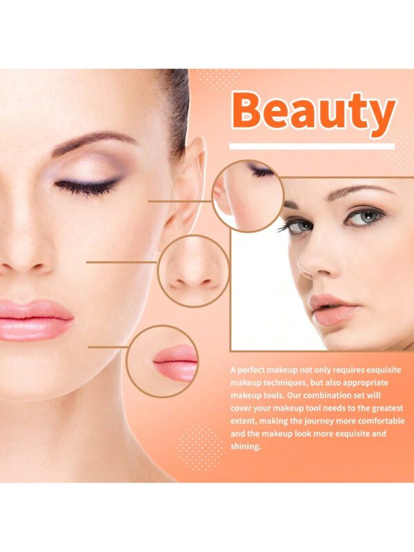3 pièces Lot d'éponges de maquillage réutilisables sèches et humides, applicateur cosmétique doux pour poudre, liquide, fixation du maquillage, convient aux hommes et aux femmes, indispensable portable pour la vie quotidienne et les voyages – Image 12