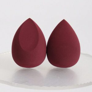 Éponge de maquillage (pack de 2 pièces), éponge de maquillage de fond de teint mixte, convient pour les maquillages liquides, crémeux et en poudre, multicolore, sans latex, utilisation double à sec et humide, convient à tous types de peau.