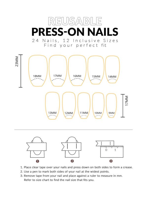 Améliorez instantanément votre look avec 24 pièces de faux ongles style français en forme de cercueil long avec bordure bleue motif coeur, un lime à ongles et une feuille de ruban adhésif pour ongles. Fournitures d'ongles – Image 6
