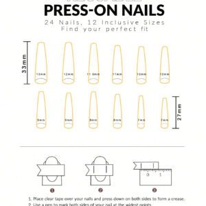 Nail Art de danseuse avec papillons et étoiles dégradée rose et bleu de style français 24 pièces + 1 pièce de colle en gelée + 1 pièce de lime à ongles, Ongles press-on, Fournitures d'ongles