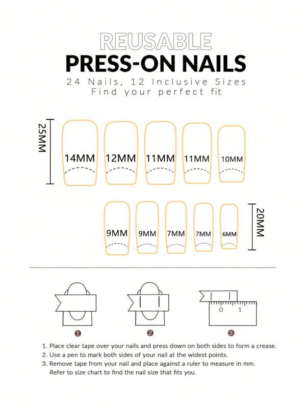 Mettez instantanément à jour votre look avec 24 pièces de faux-ongles carrés moyens, minimalistes, avec un dégradé rose. Convient aux femmes et aux filles. Livré avec 1 pièce de vernis gel translucide et 1 lime. Le vernis gel est expédié de manière aléatoire. – Image 6