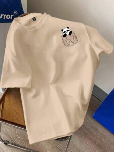 Manfinity Hypemode T-shirt blanc à col rond et manches courtes en tricot pour homme – Image 5