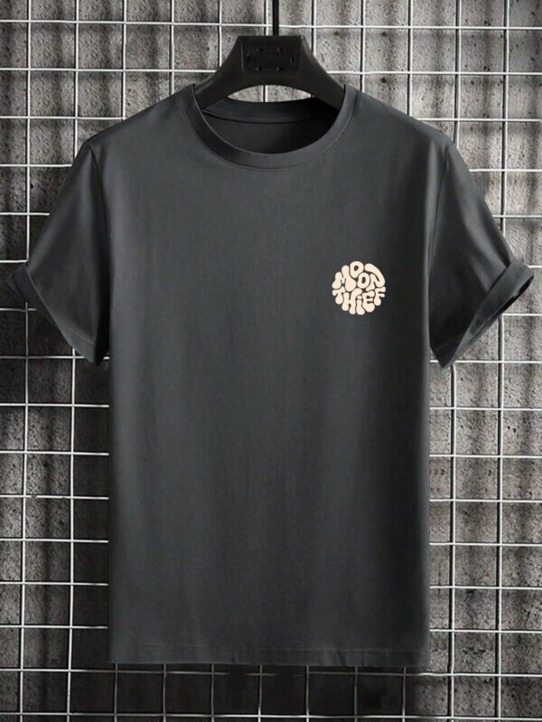 T-shirt décontracté à col rond pour hommes pour la navette quotidienne – Image 4
