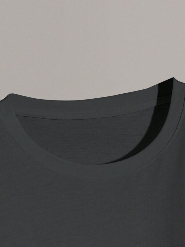 T-shirt décontracté à col rond pour hommes pour la navette quotidienne – Image 7