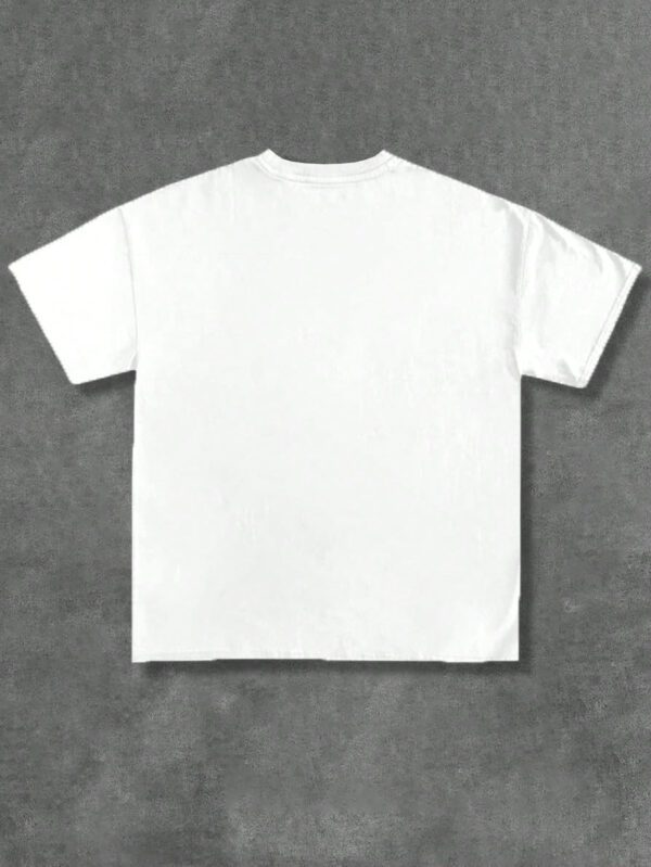 T-shirt à manches courtes imprimé de lettres de personnalité casual de course pour hommes, à associer à un pantalon casual. Convient pour les voyages, les vacances, le camping en plein air, les sports, la course internationale. – Image 4