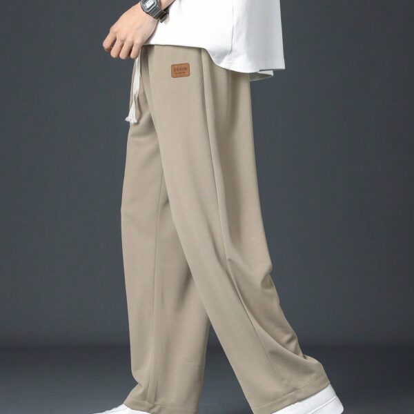 Homme Pantalon de survêtement à applique lettre à cordon