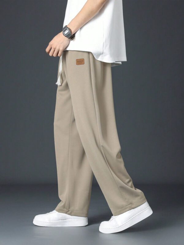 Homme Pantalon de survêtement à applique lettre à cordon